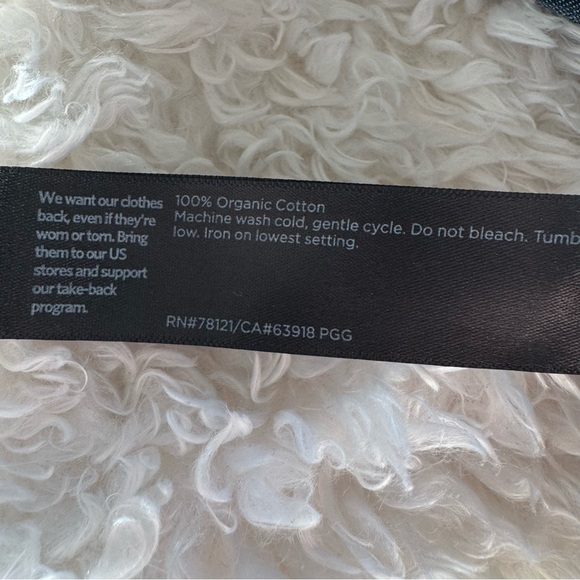 Eileen Fisher 100% Organic Cotton Blue Denim Chambray Long Top Tunic Size Large - Picture 9 of 10